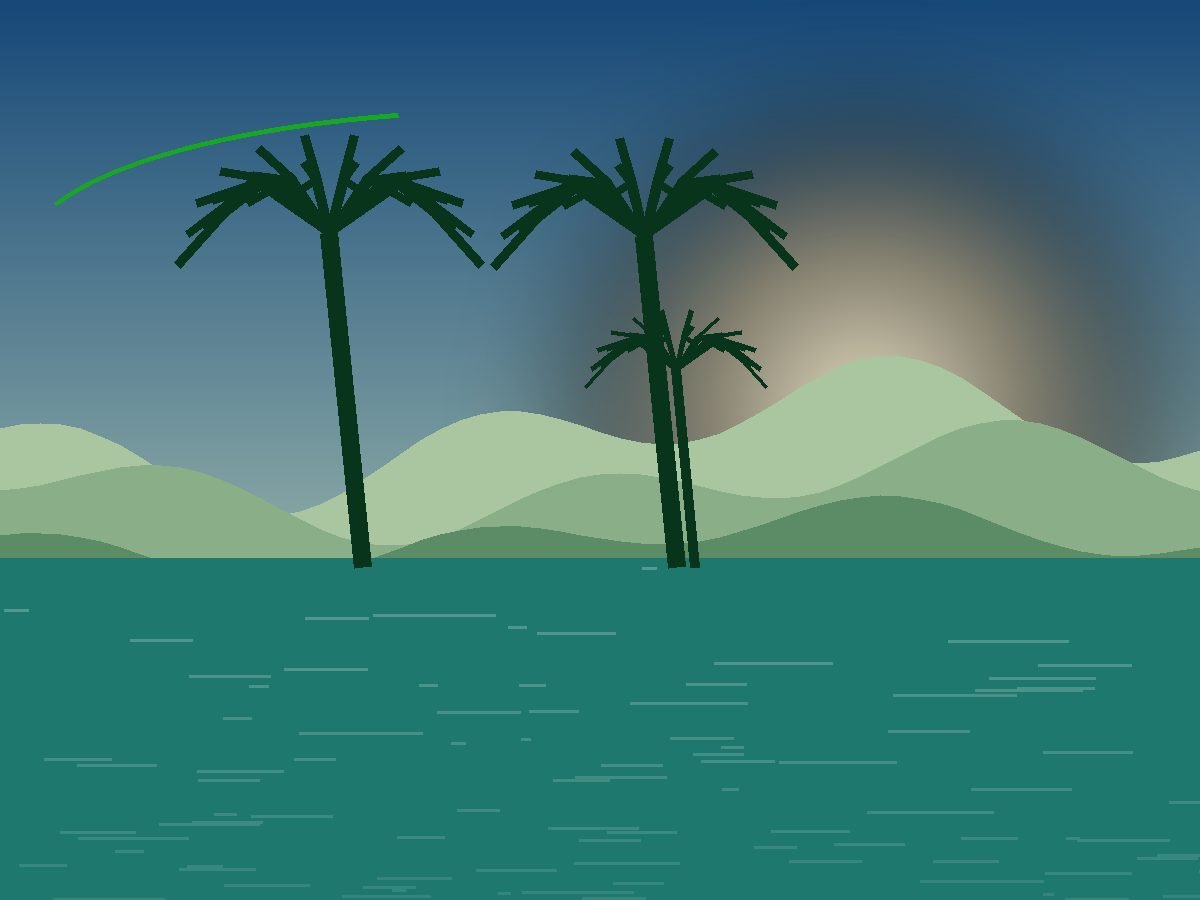 Kerala backwaters and coconut palms near Varkala, Thiruvananthapuram